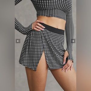 NWT ALO MESH GINGHAM skirt size Xs